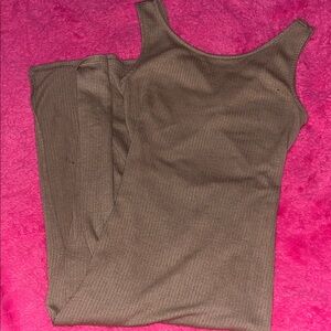 Women's Brown Sleeveless Top
